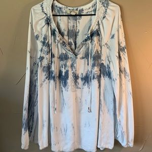 XL Vintage America Blues Blouse